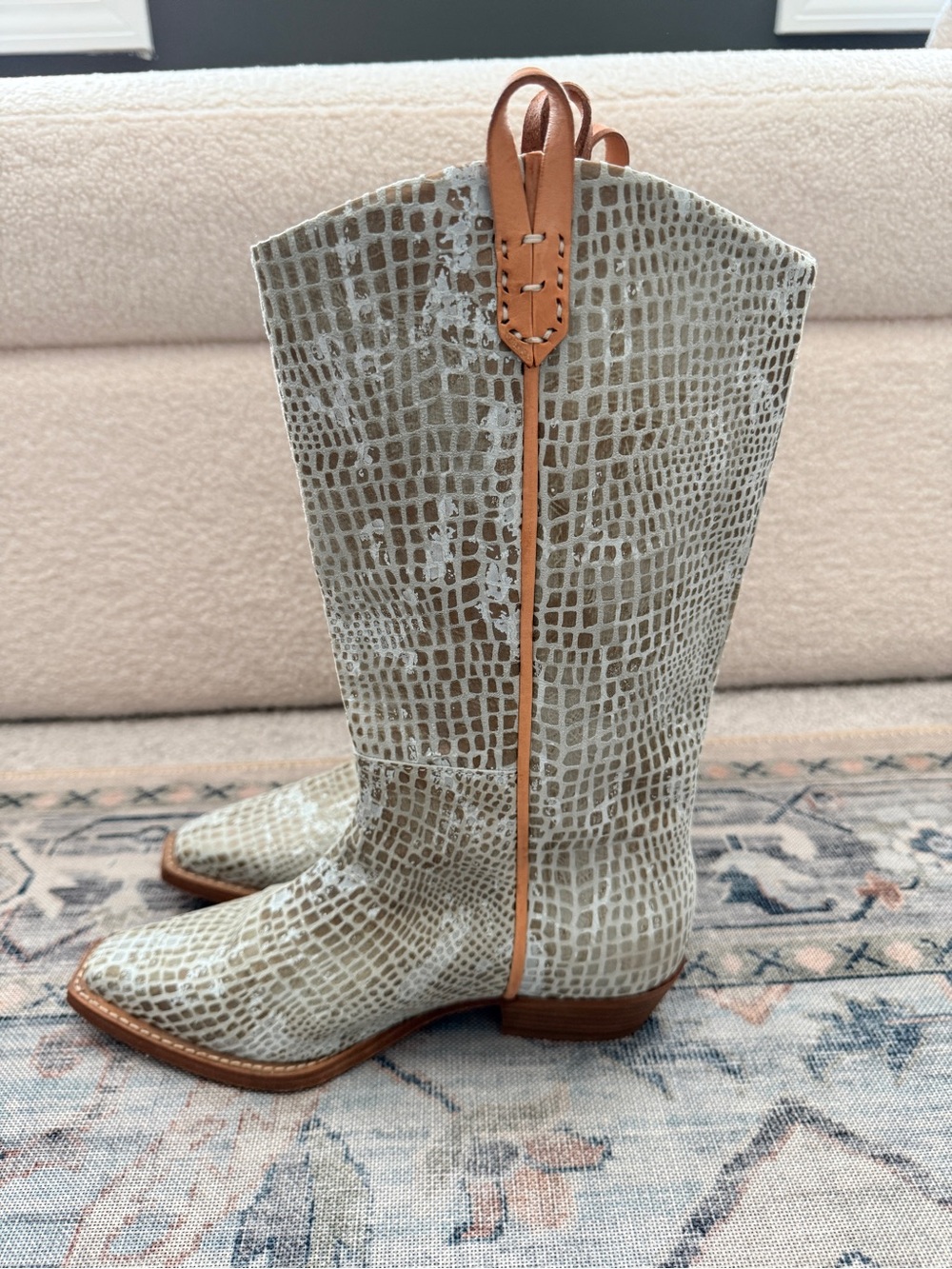 Free People - WE THE FREE Montage Tall White Croc Boot - Picture 5 of 8